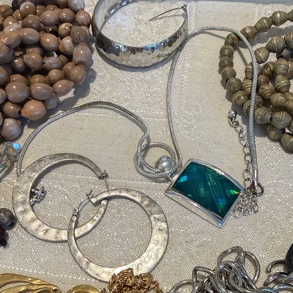 Elegant Orange and Gold Pendant Necklace Bundle Craft Reseller #166 - Picture 4 of 10